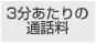 ３分あたりの通話料